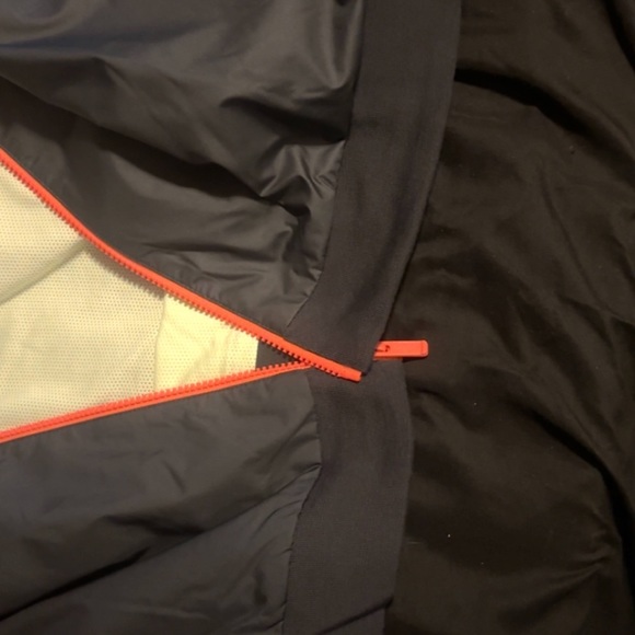 Nike Mens Sportswear Woven Windbreaker Jacket Black Signal Blue Sz LG AT5270-015 - Picture 2 of 10